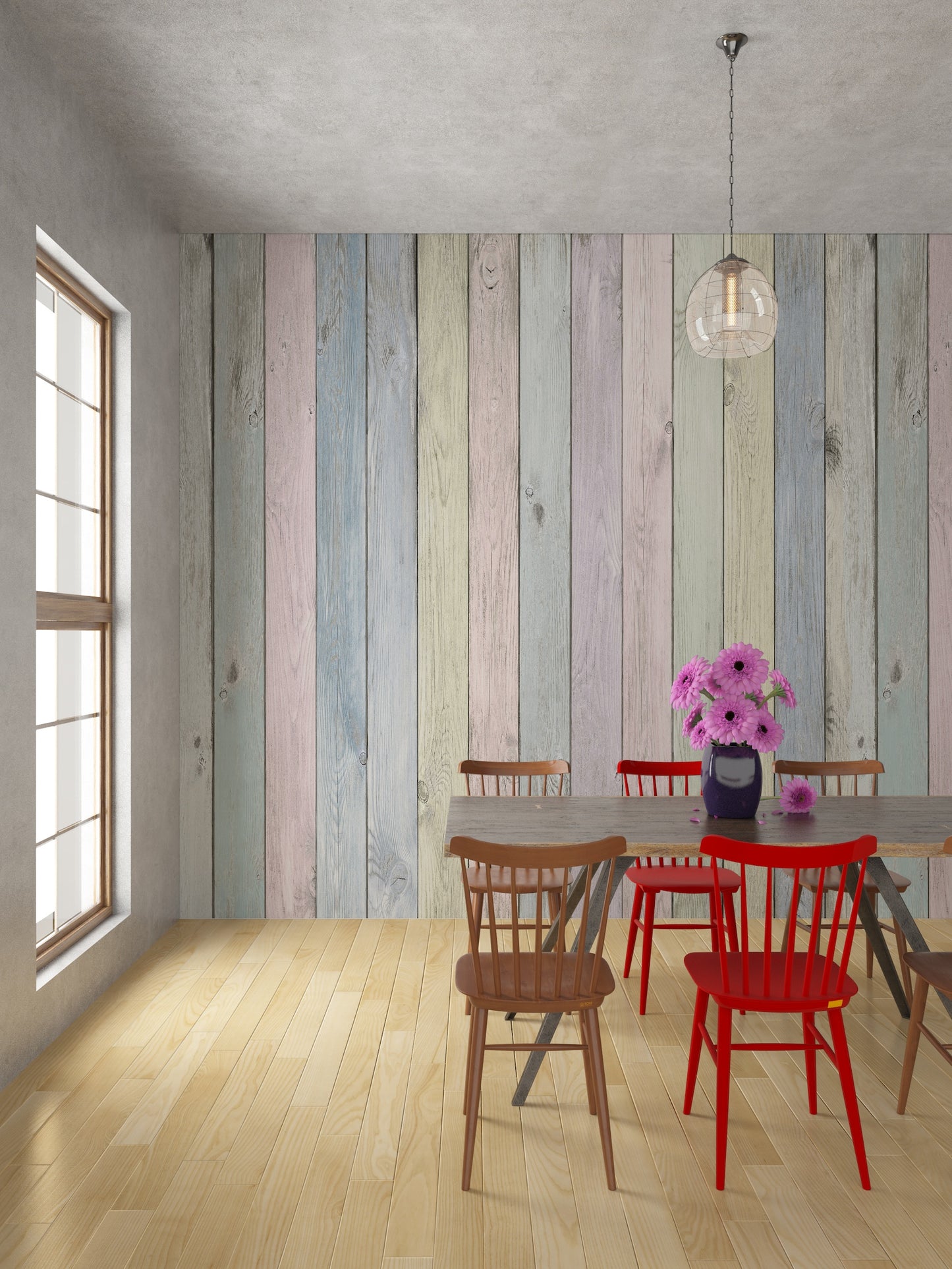 Tablones de Madera en Colores Desaturados