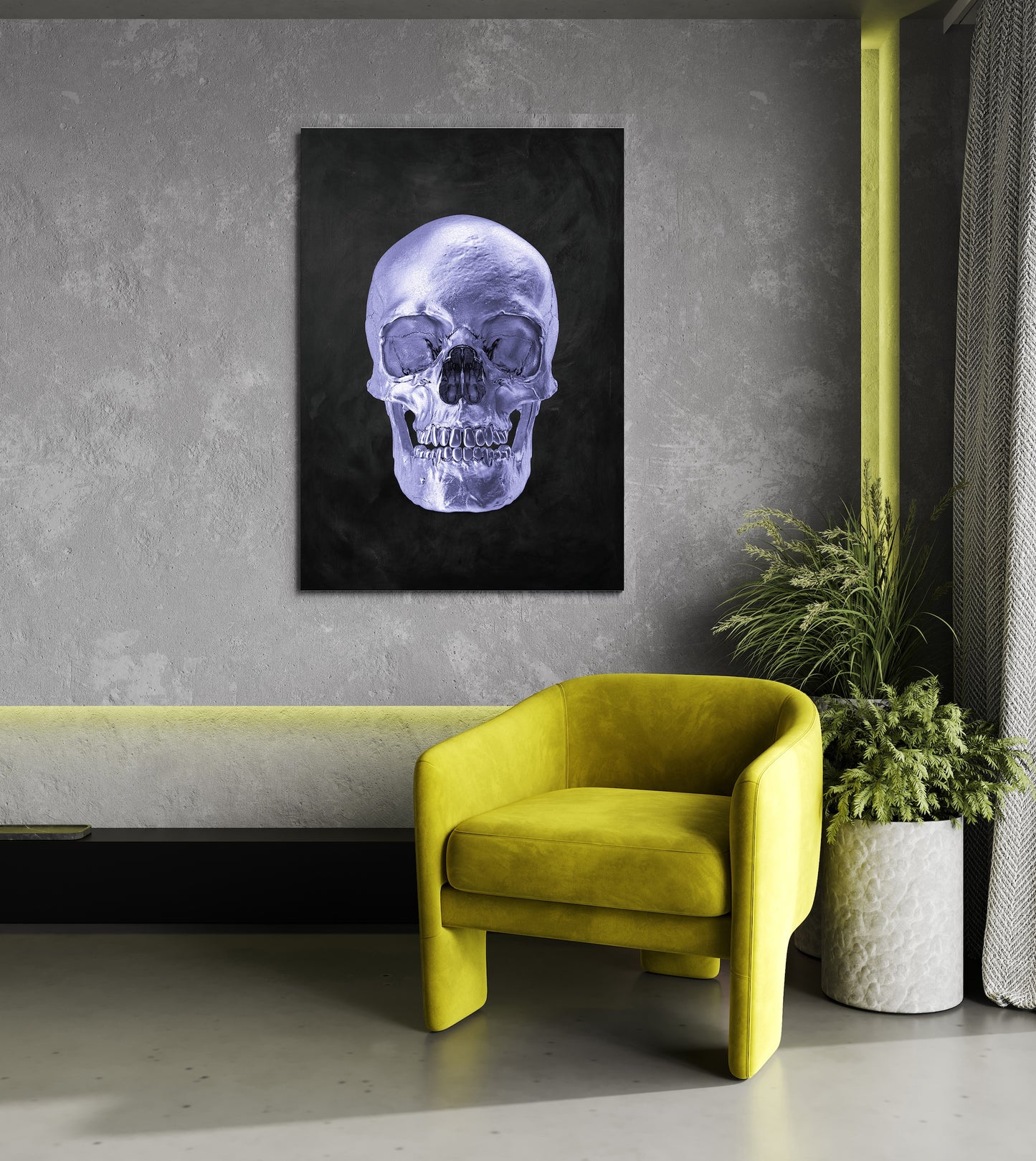 Canvas Decorativo Calavera Silver 2
