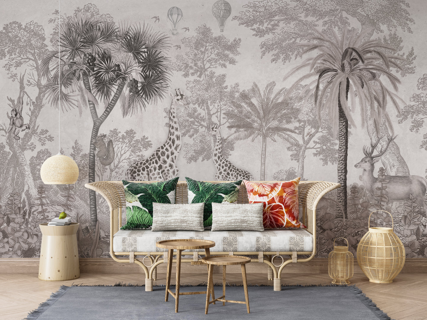 Europrint Jirafa y Animales en la Selva