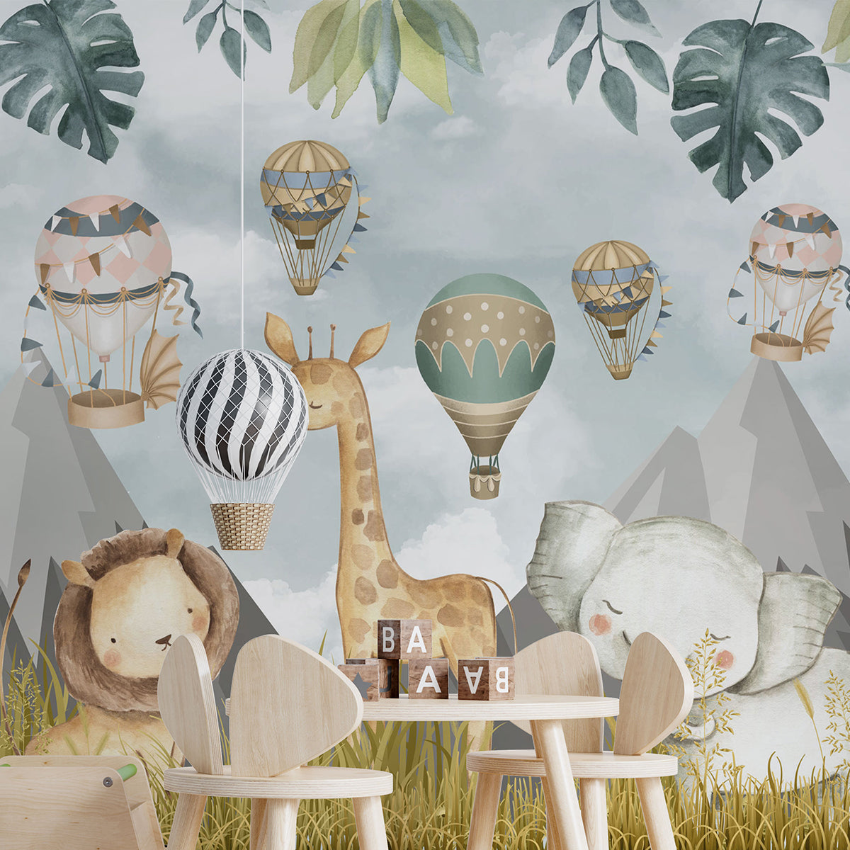 Europrint Paisaje Animalitos y Globos