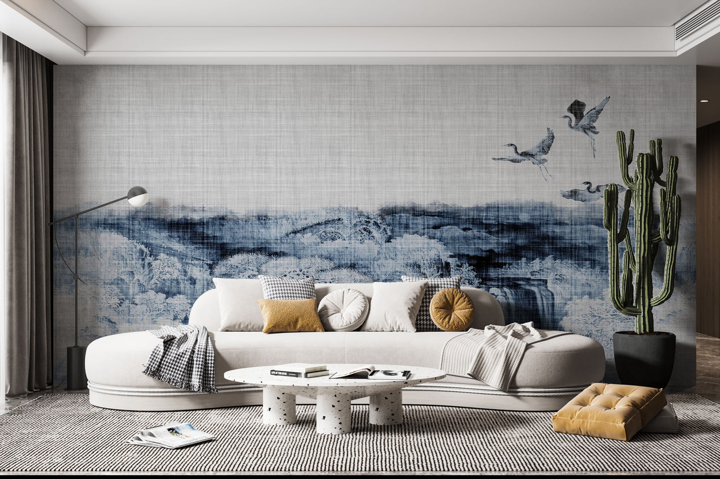 Blue Oriental Painting