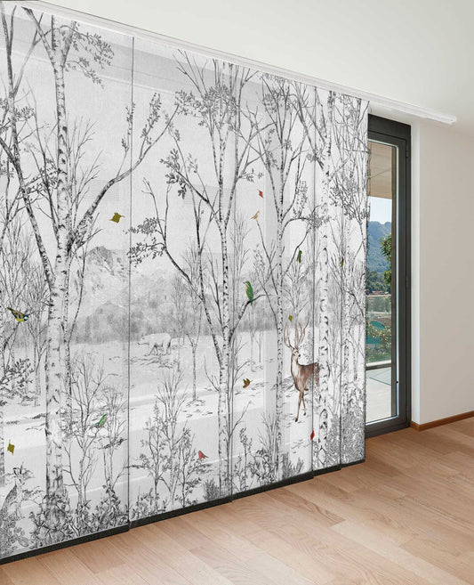 Panel Corredizo Bosque Ilustrado