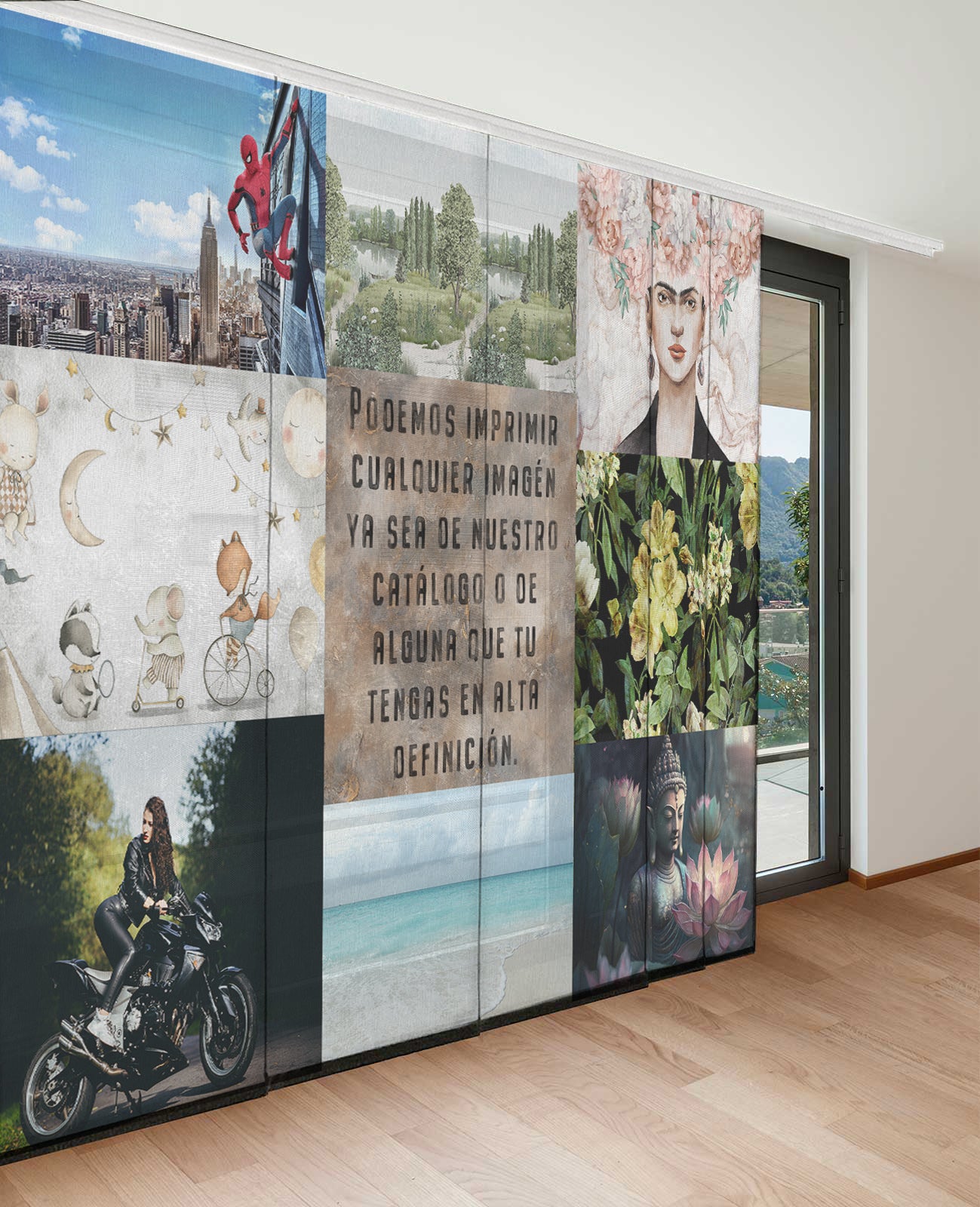 Panel Corredizo Diseño Estilo Cerámicas Italianas