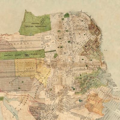 Mapa Vintage San Francisco
