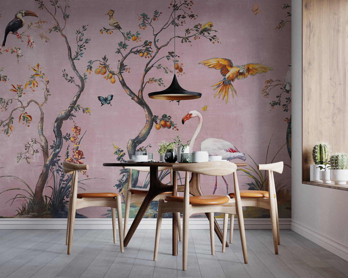 Tucán, Flamingos y Aves