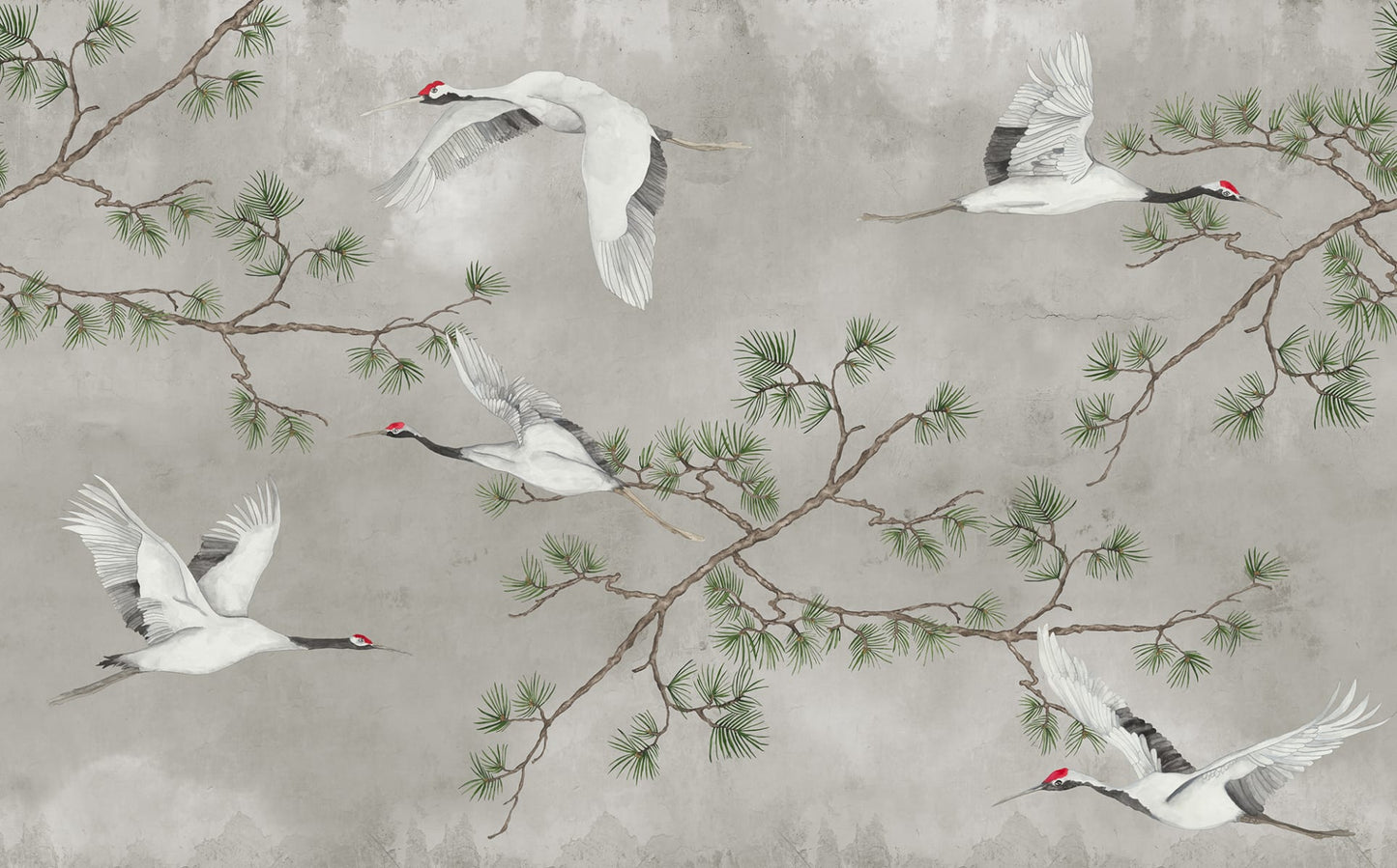 Majestic Cranes, Beige