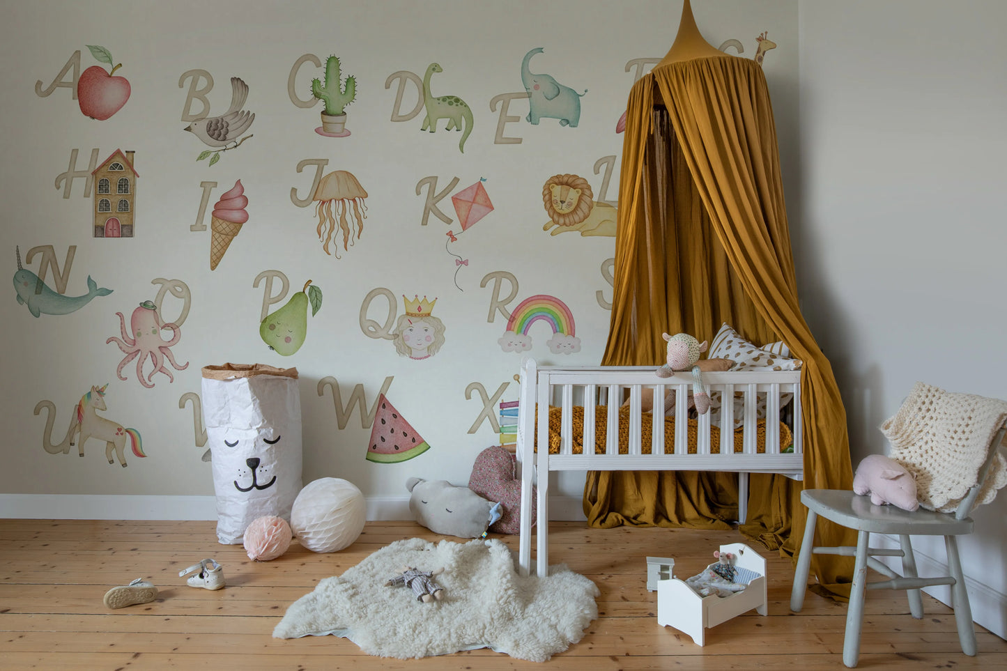 Acuarela Abecedario Ilustrado (Inglés)