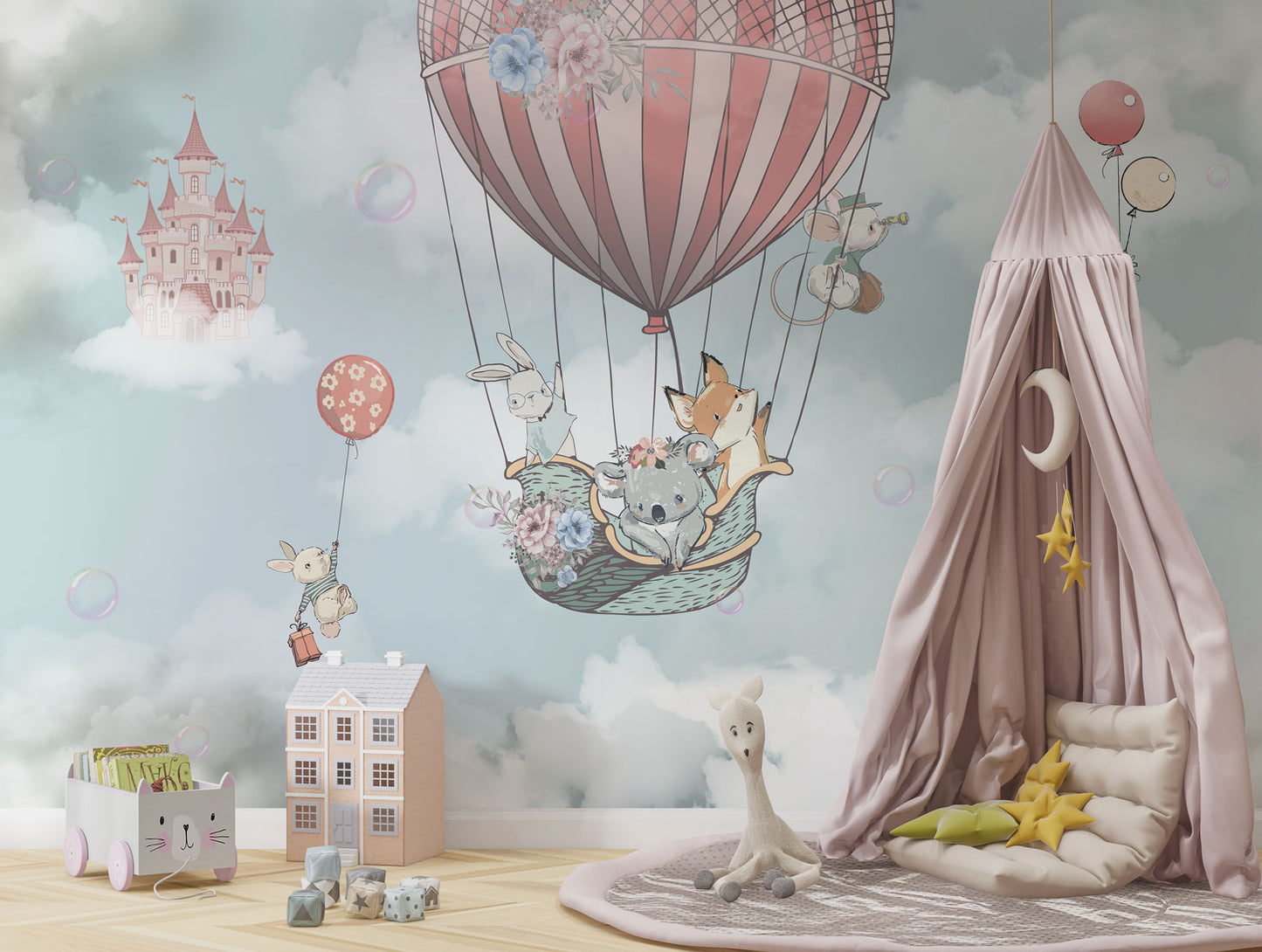 Europrint Globo, Castillo y Animalitos en las Nubes