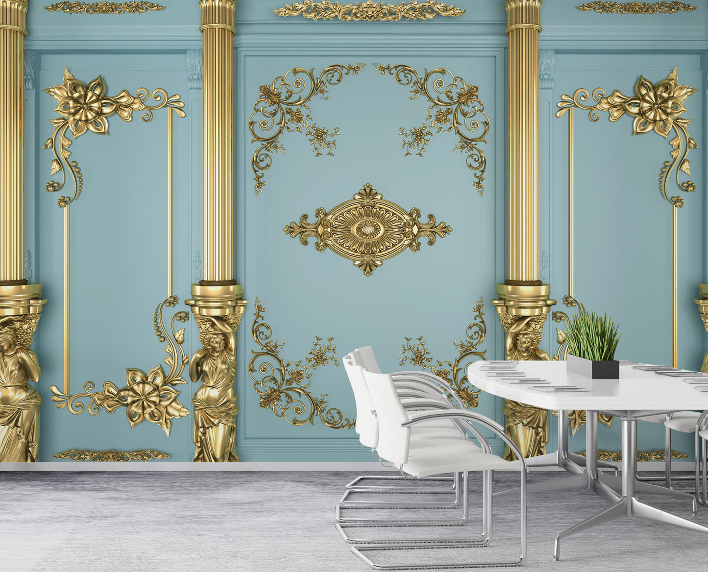 Europrint Salon Paneles Franceses Tiffany Blue