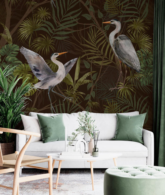 Bosque Arboles y Garzas