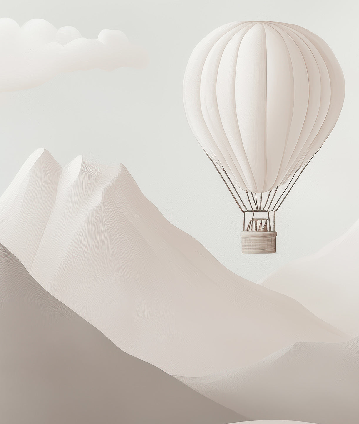 Montañas y Globos Blancos