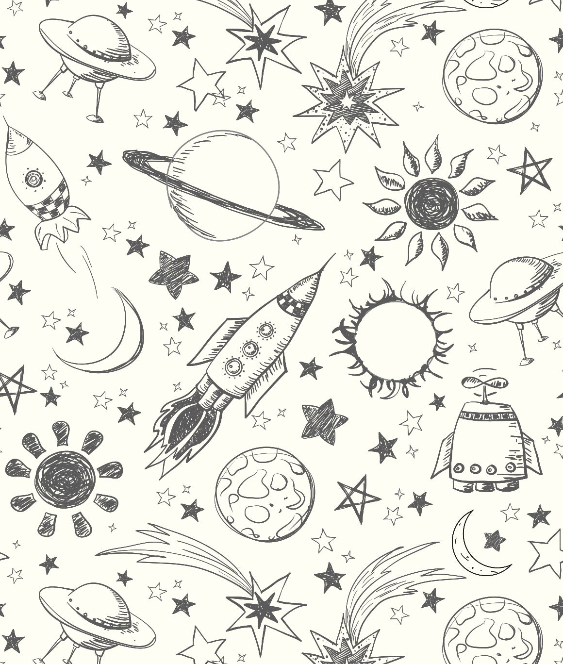 Rocketships and Planets Sketches