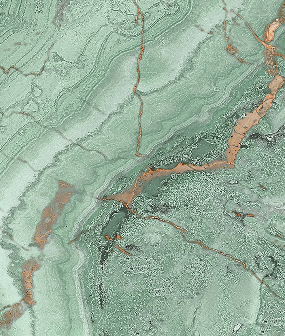 Pale Green & Copper Vein Marble