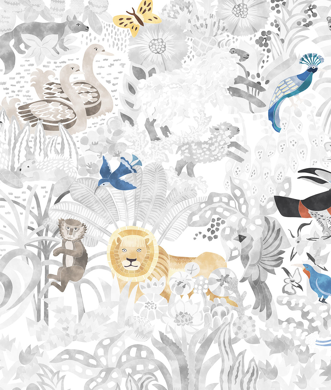 Pintura Animales en la Jungla - Color