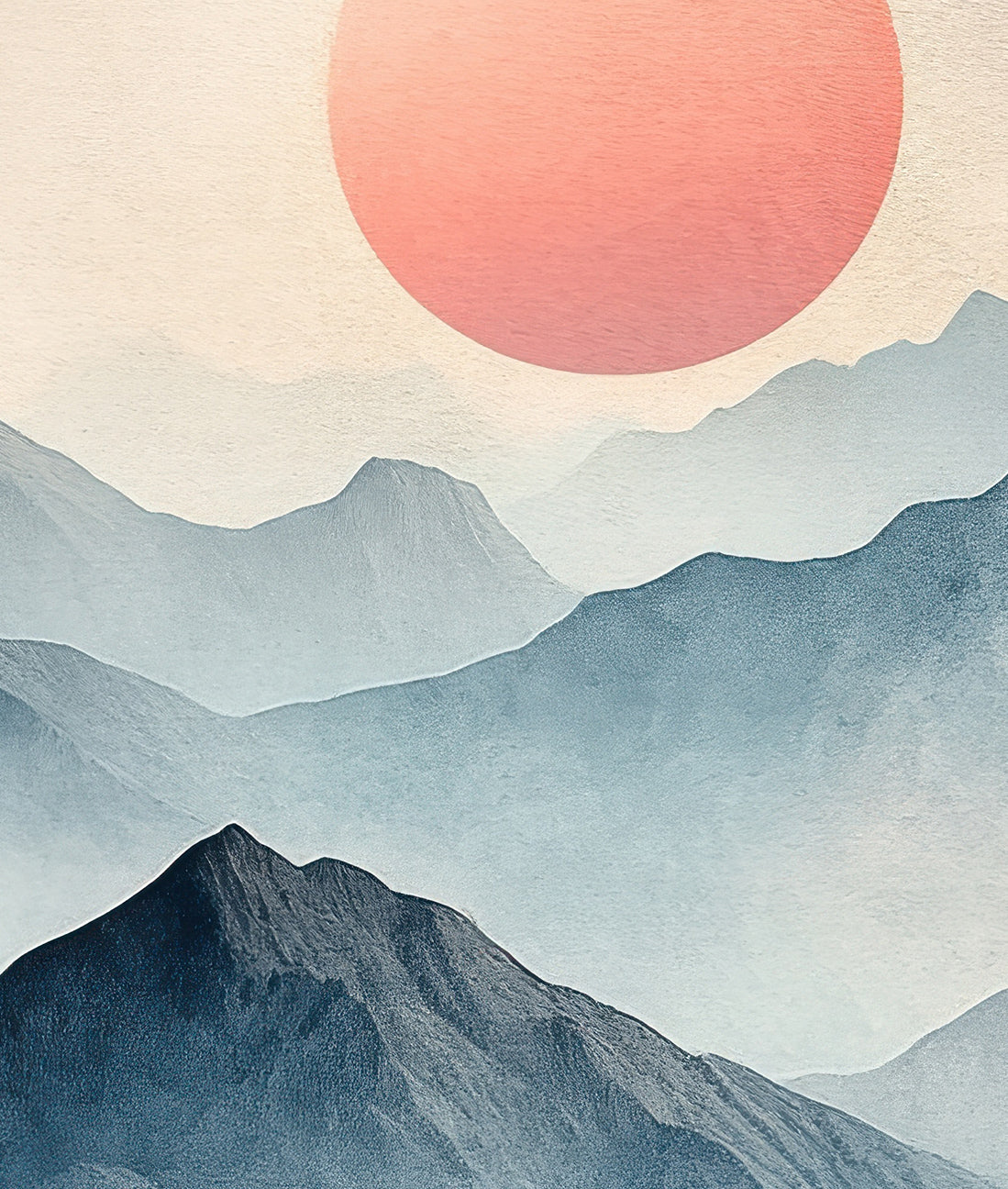 Arte Japonés Paisaje Acuarela II