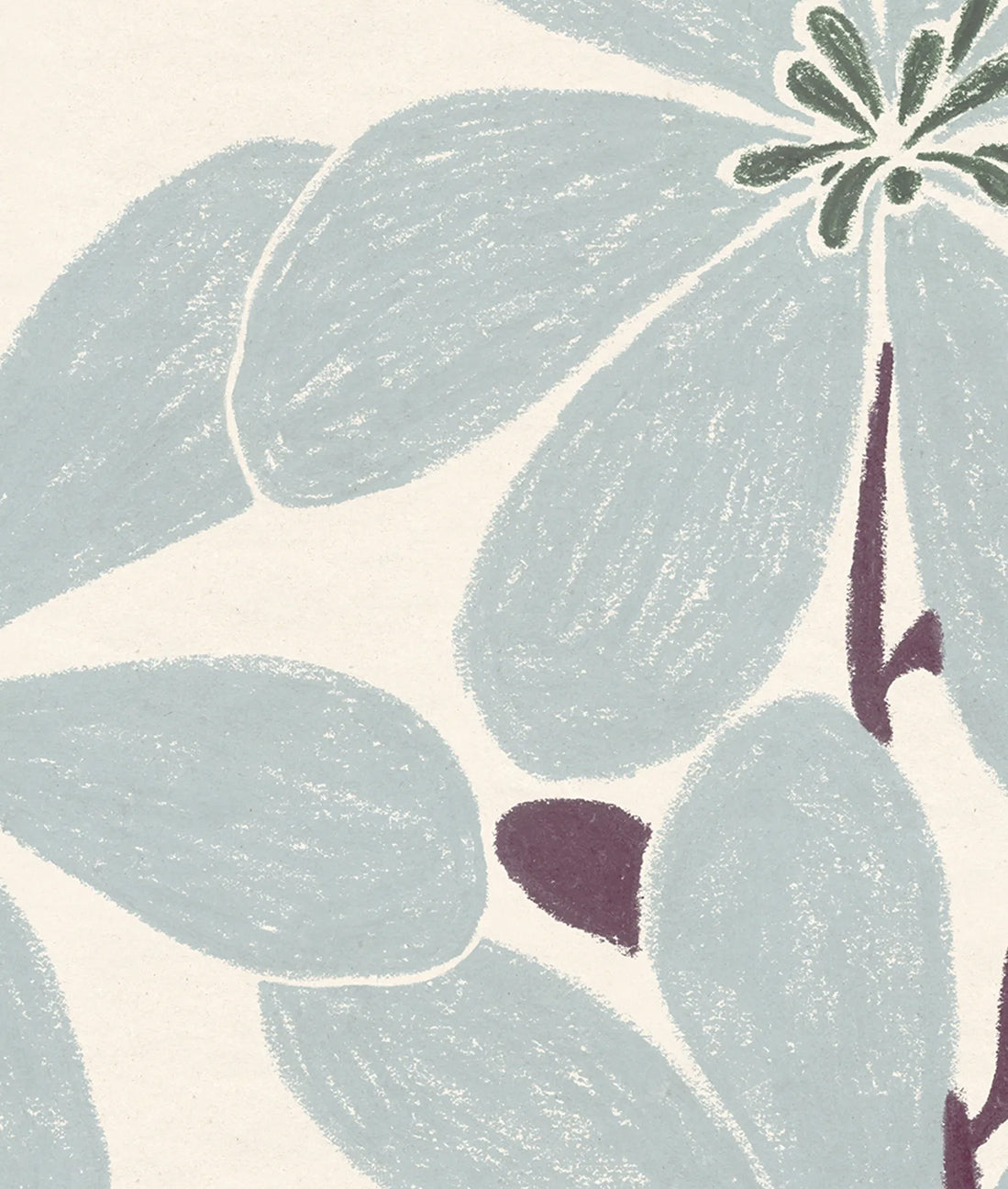 Ilustración Flores Azul Gigantes