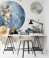 Astronauts and Animals Space Background