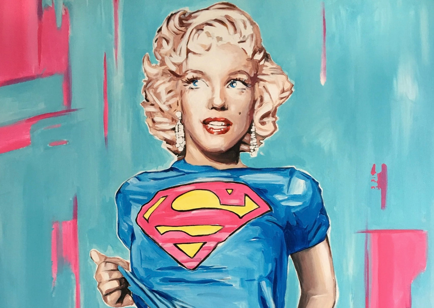 Canvas Marilyn Monroe Superman Shirt