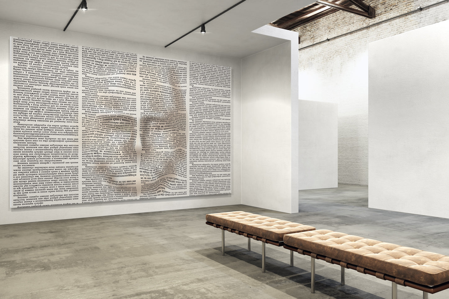 Rostro sobre texto Simulado