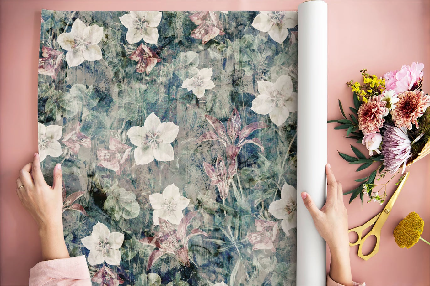 Patrón Flores Estilo Grunge I