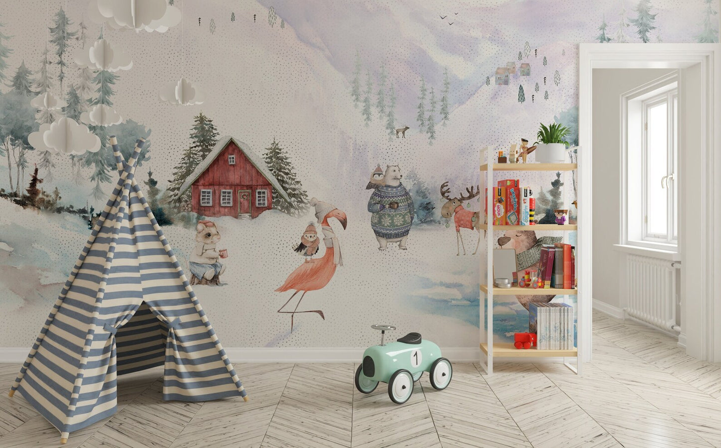 Europrint Simpáticos Animales y Paisaje Nevado