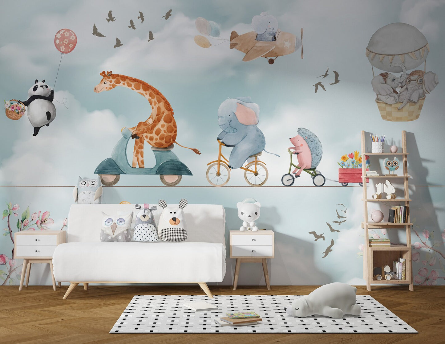 Europrint Jirafa y Animalitos en Curada Floja