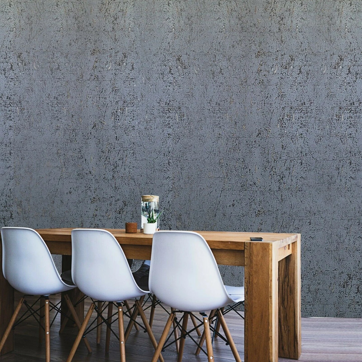 Tapiz Wallpaper Metallic Gray Silver Bronze