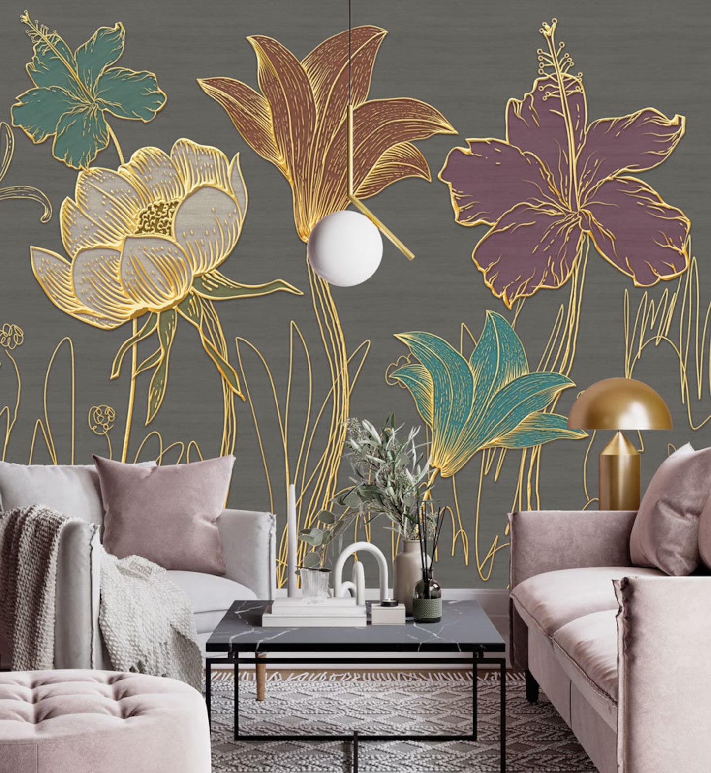 Europrint Outline Colored Flowers