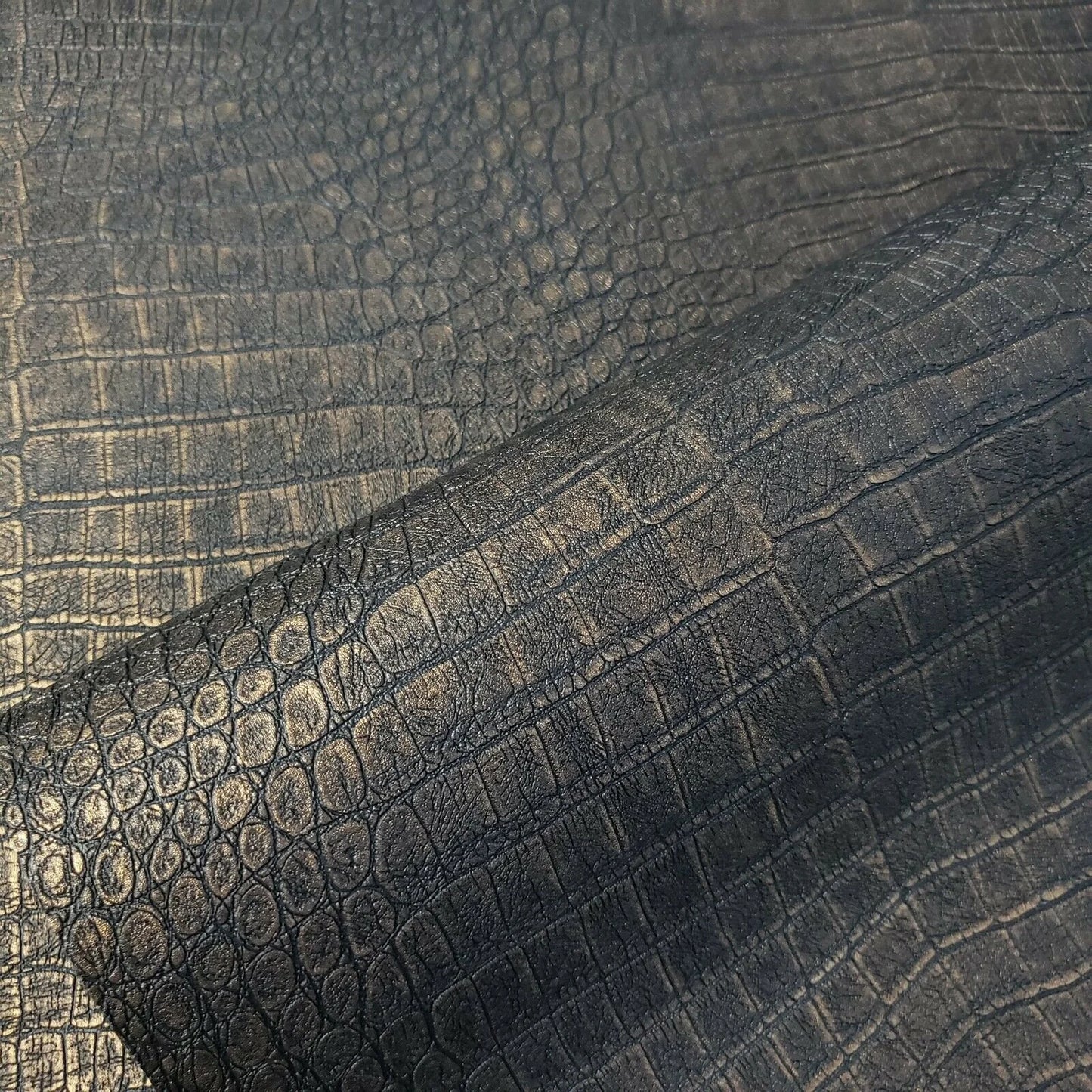 Tapiz Imitación Piel Lagarto Negro Cobre