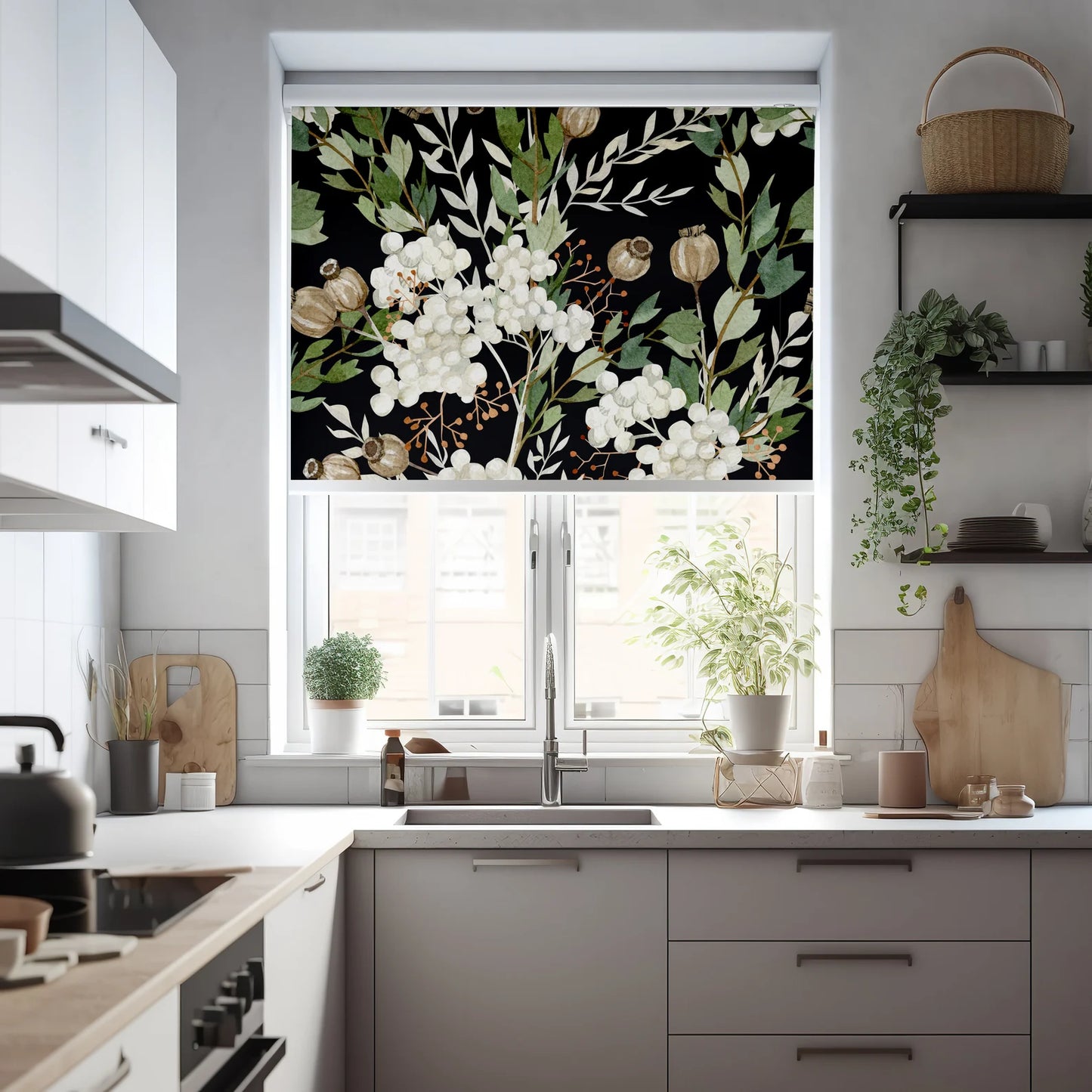 Persiana Enrollable Autumn Wild Berries and Plants