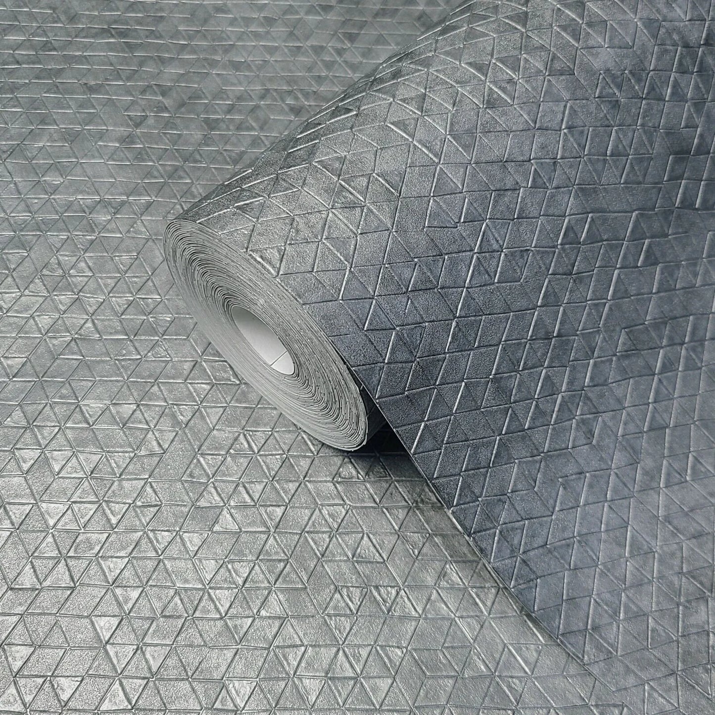 Tapiz Wallpaper Gunmetal Triangles