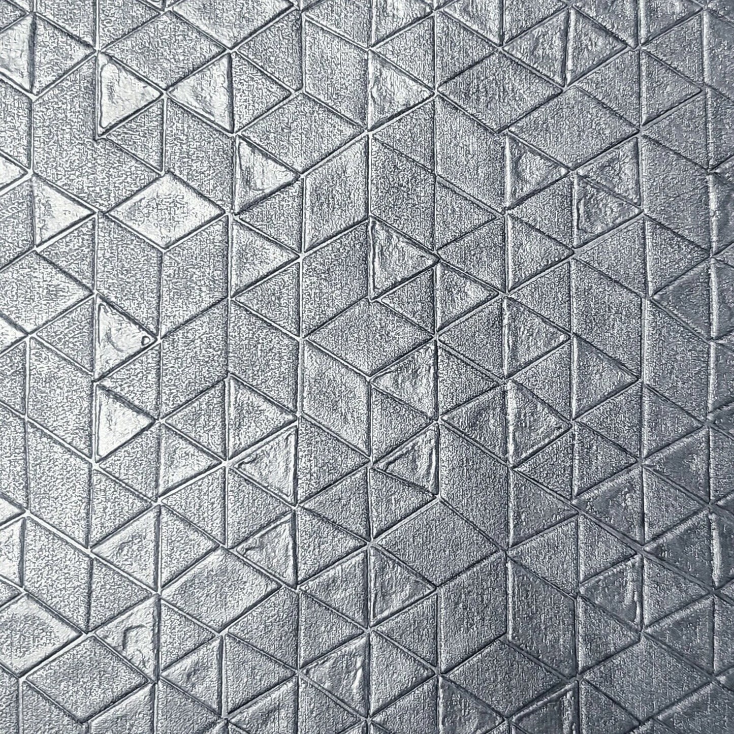 Tapiz Wallpaper Gunmetal Triangles
