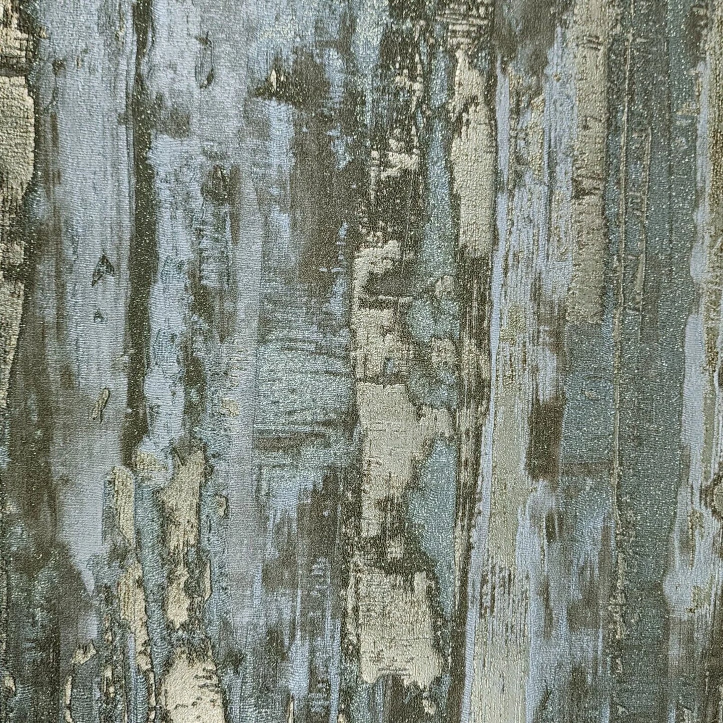 Tapiz Wallpaper Silver Brass Metallic Wall