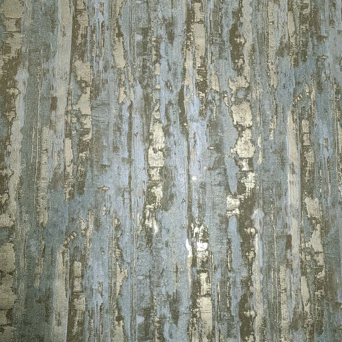 Tapiz Wallpaper Silver Brass Metallic Wall