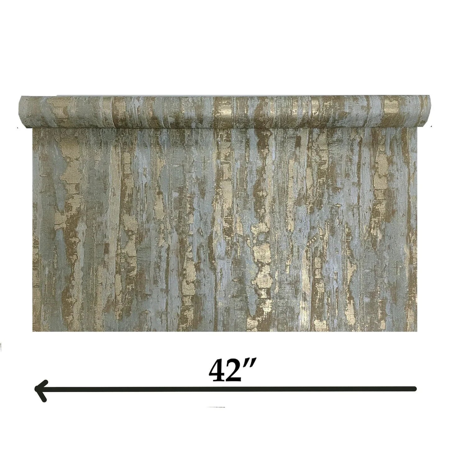 Tapiz Wallpaper Silver Brass Metallic Wall