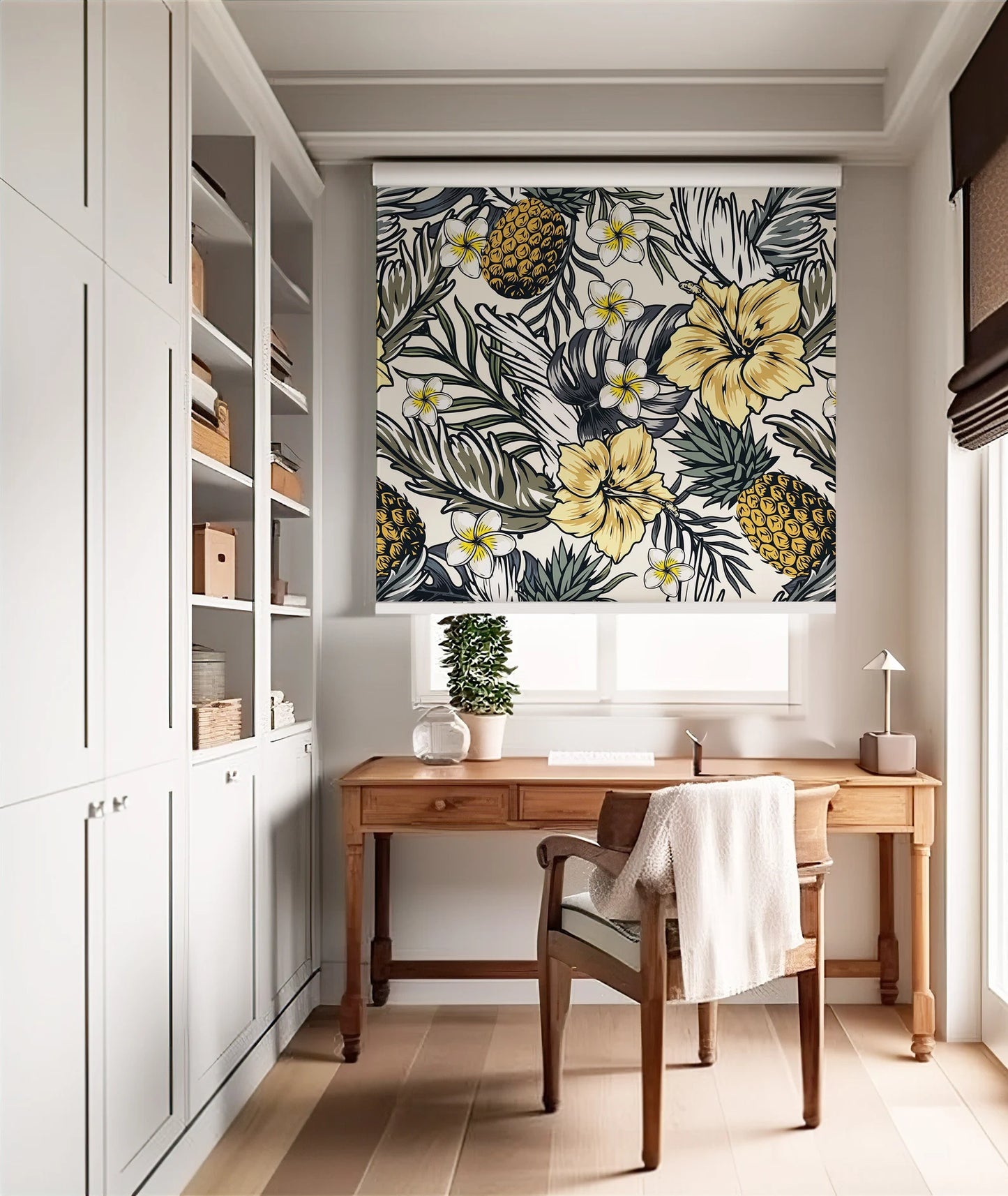 Persiana Enrollable Piñas y Plantas Tropicales