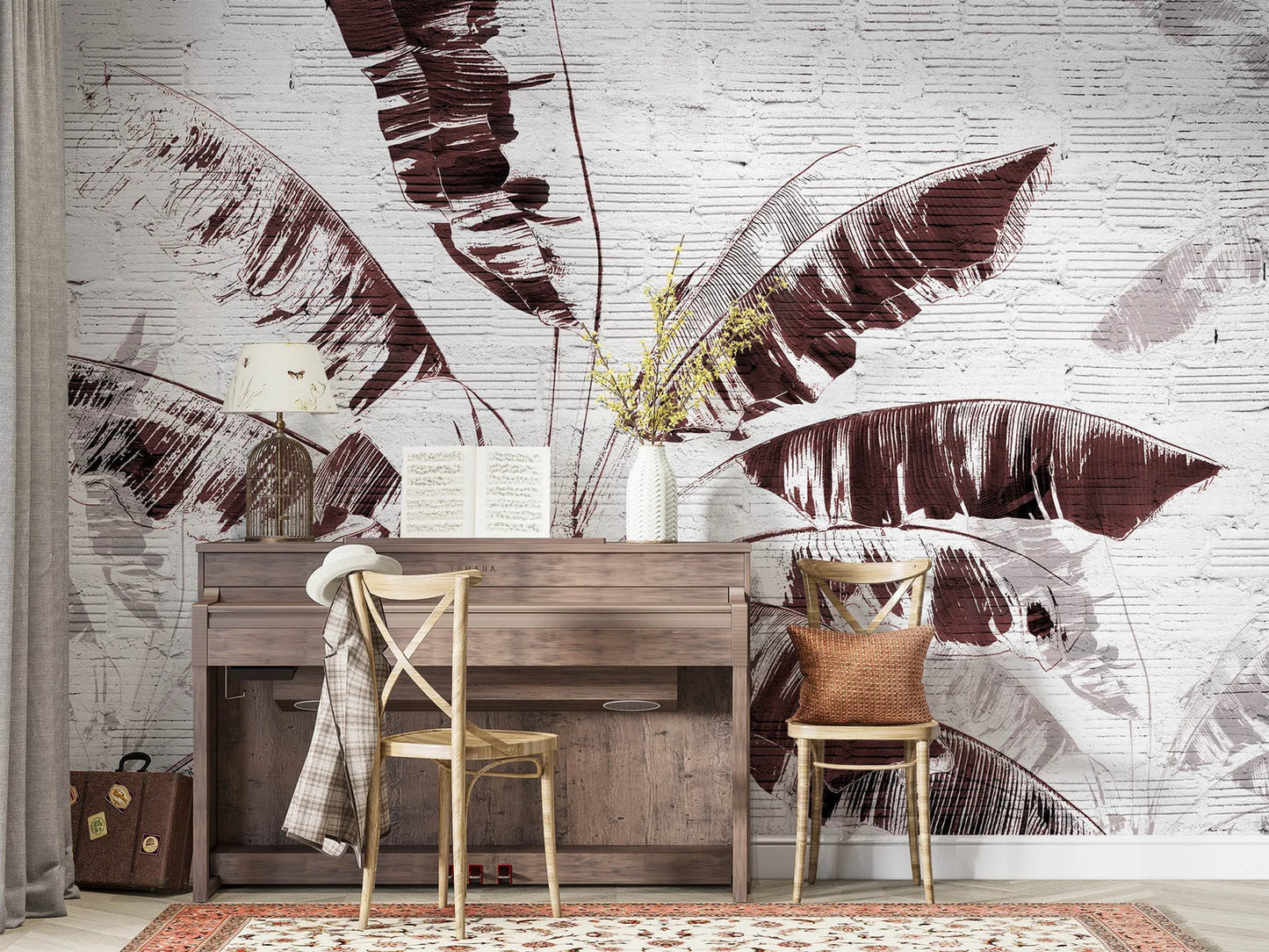 Plantas Tropicales Marrón