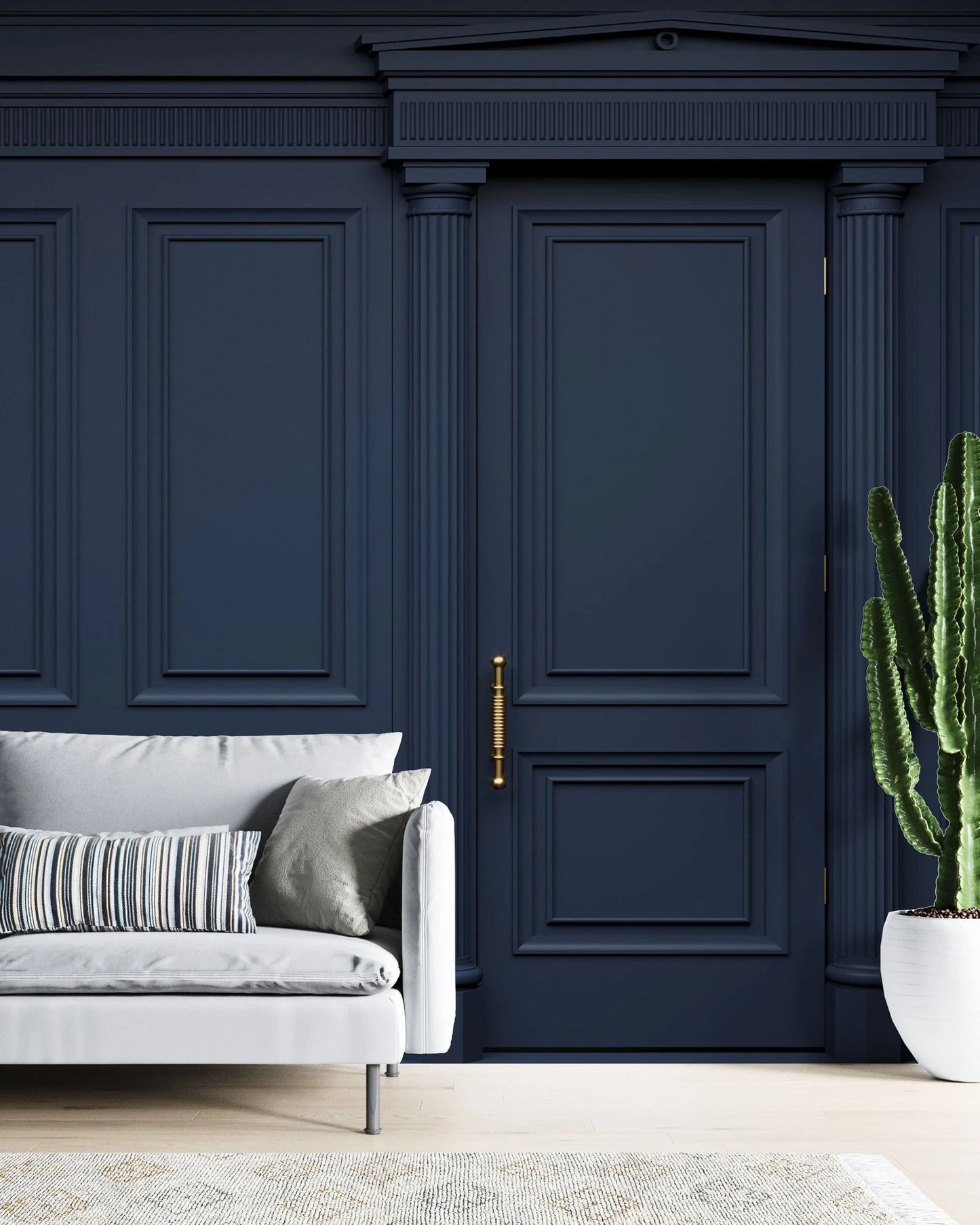 Dark Blue French Panels and Doors