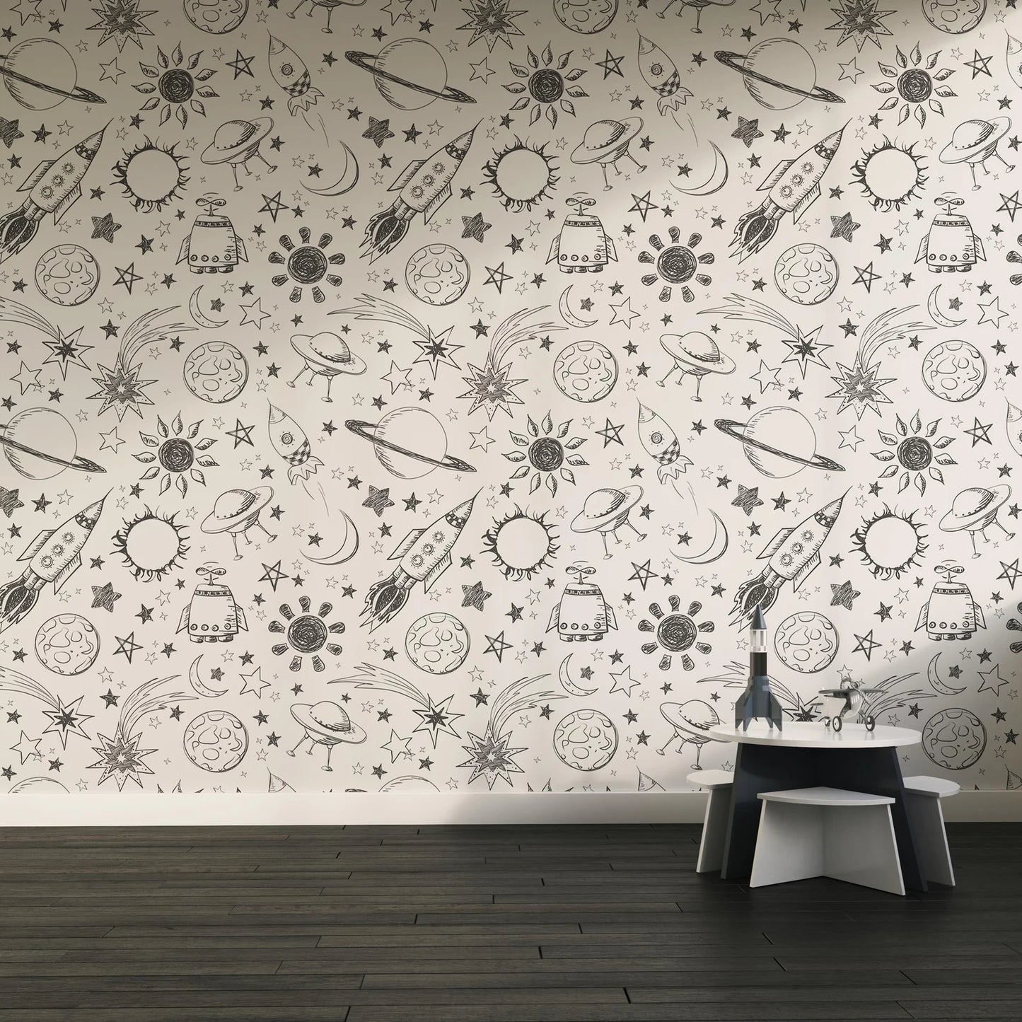 Rocketships and Planets Sketches