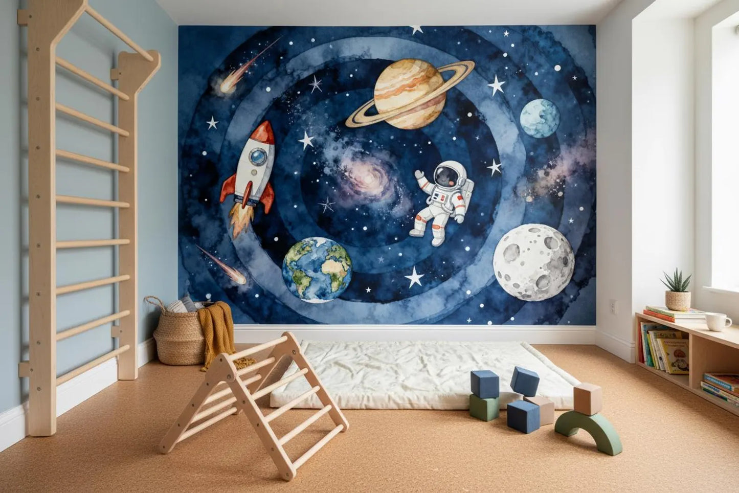 Astronauta y Paisaje Espacial