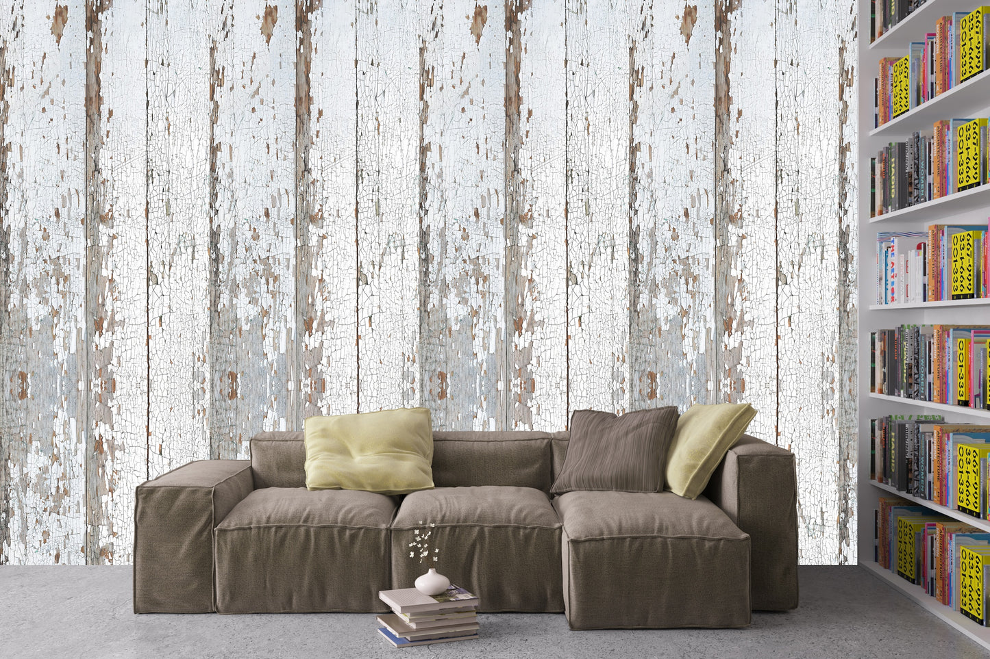 Tablones de Madera con Pintura Desgastada