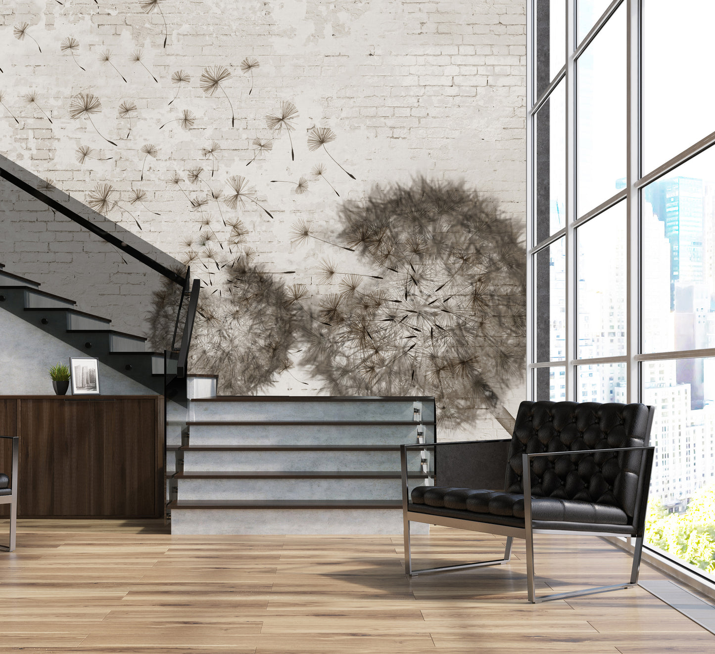 Muro Ladrillo Off White y Dandelion