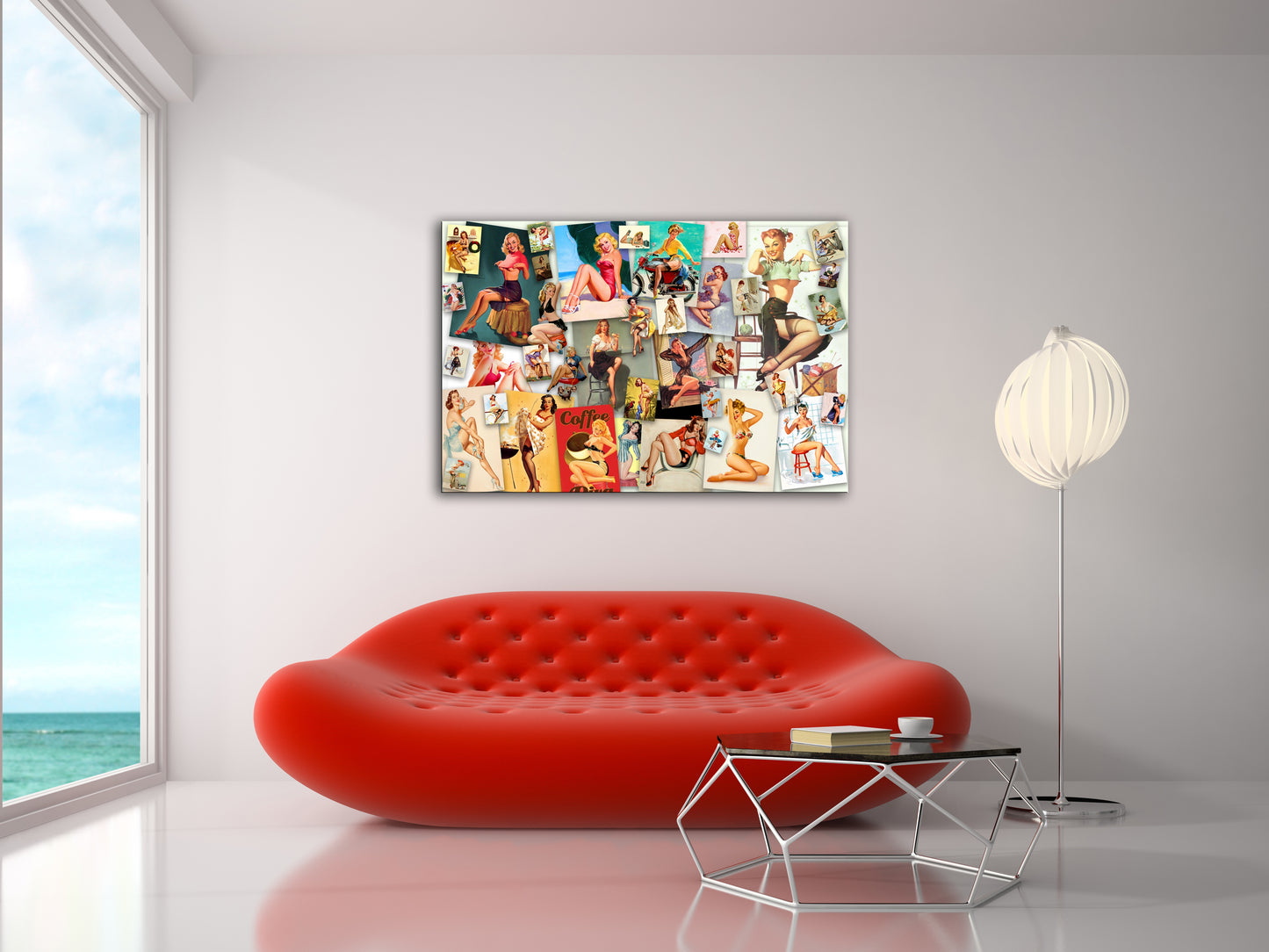 Canvas Decorativo Pin Up Girls 50's