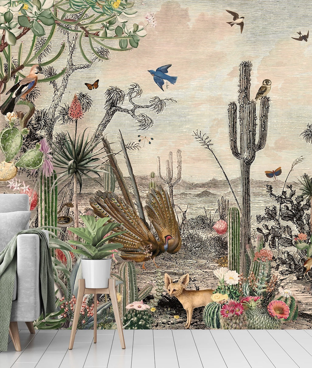 Desierto y Cactus Vintage