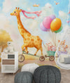 Ilustración Jirafa, Animalitos y Globos