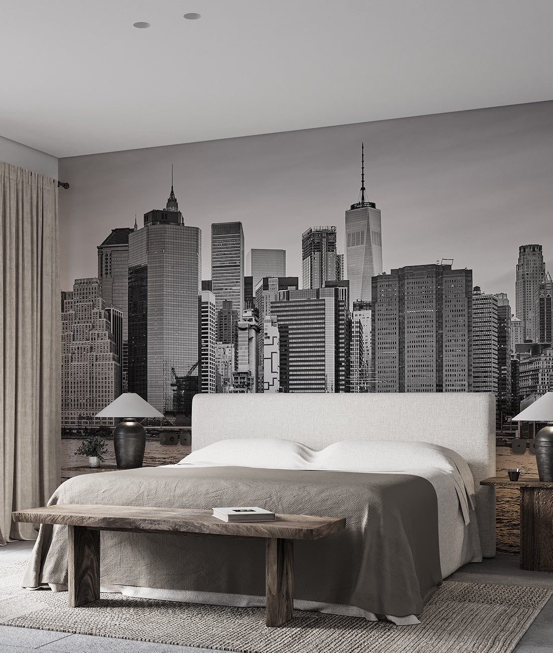 New York Skyline Black & White