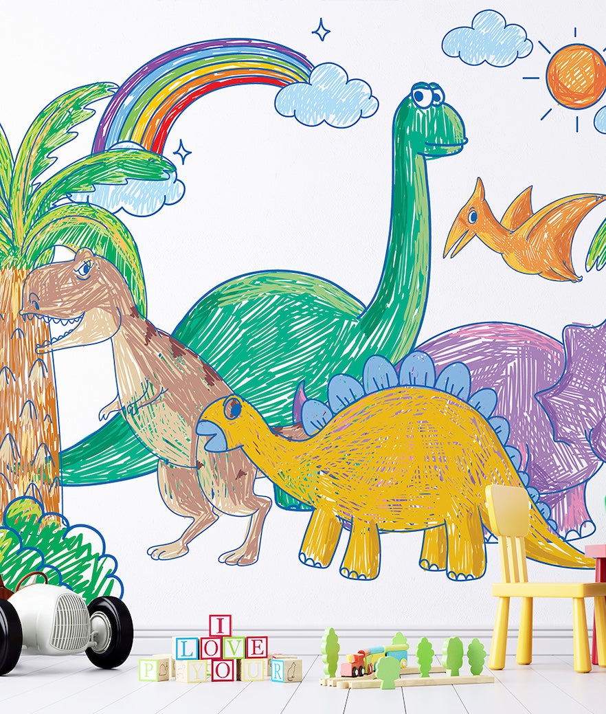 Dinosaurios de Crayones