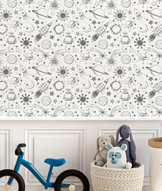 Rocketships and Planets Sketches