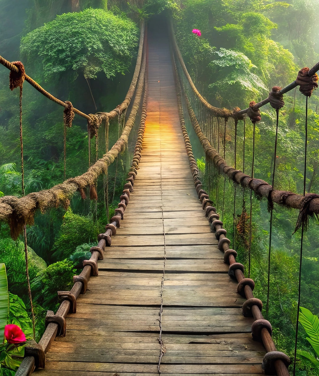 Puente Colgante en la Selva