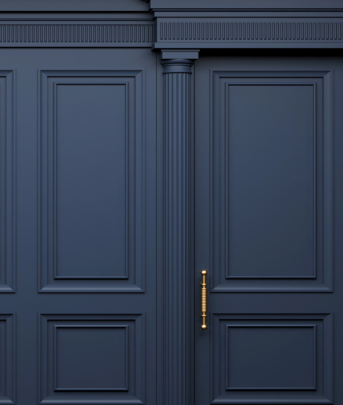 Dark Blue French Panels and Doors